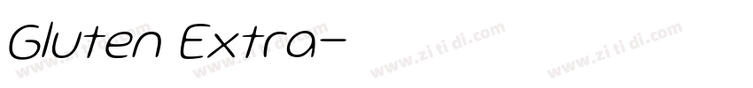 Gluten Extra字体转换